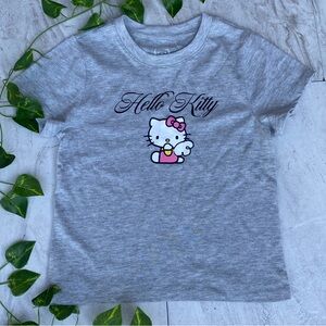 Hello Kitty Sanrio Angel Trashy Y2K Crop Top Tee HK 90s Cropped Short Sleeve